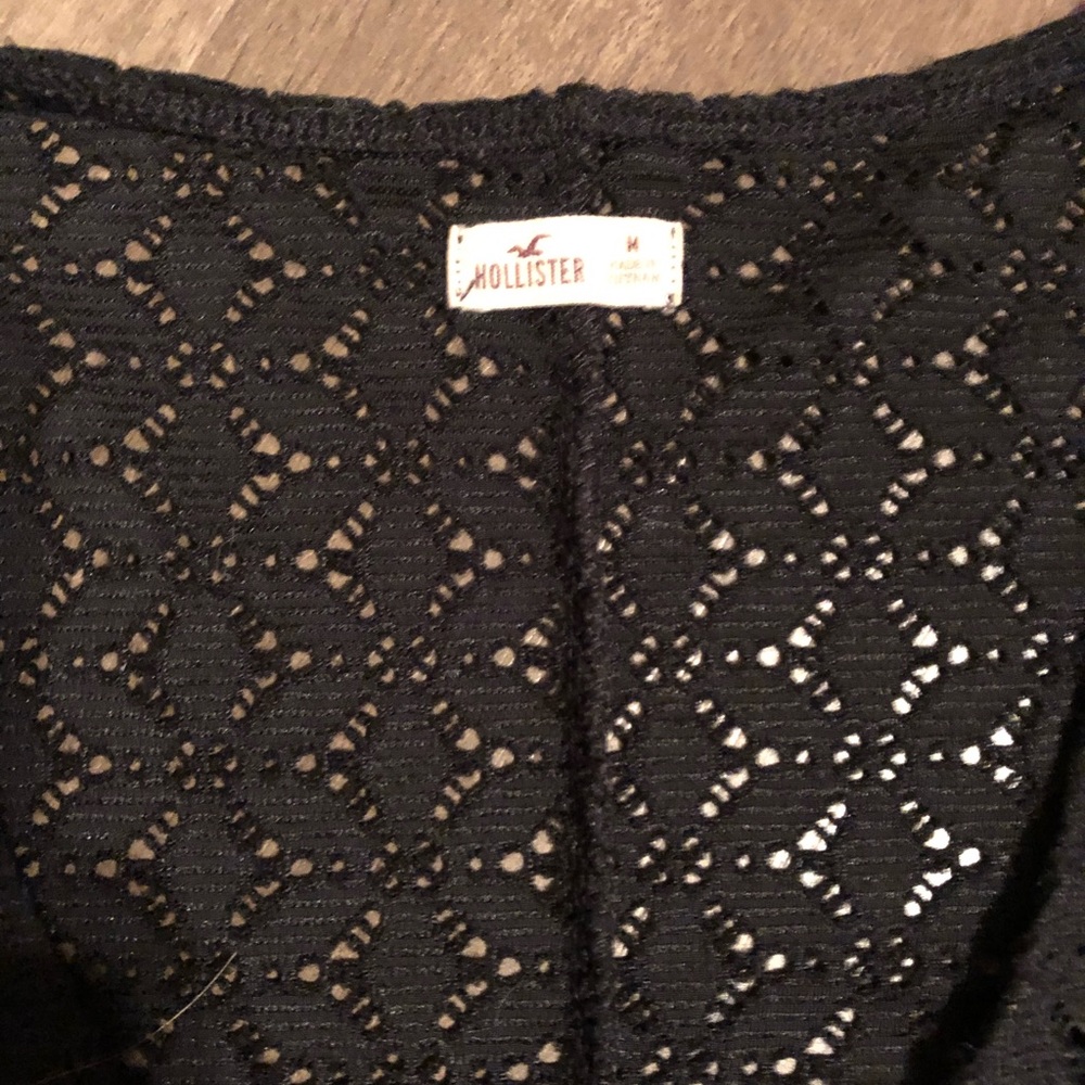 Hollister eyelet cut out crop